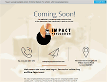 Tablet Screenshot of impactpercussion.com